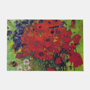 Vase with Cornflowers and Poppies, Van Gogh Doormat