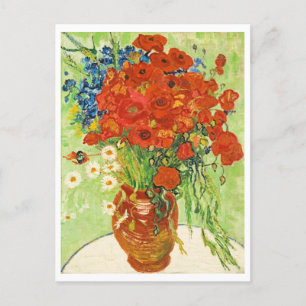 Vase with Cornflowers and Poppies, Van Gogh  Postcard
