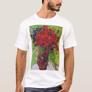 Vase with Cornflowers and Poppies, Van Gogh T-Shirt