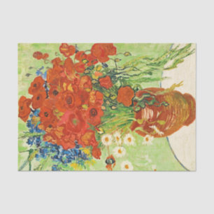 Vase with Cornflowers and Poppies, Van Gogh  Tissue Paper