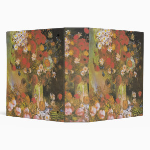 Vase with cornflowers&poppies, peonies&chrysanthem binder