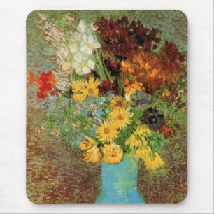 Vase with Daisies and Anemones by Vincent van Gogh Mouse Pad