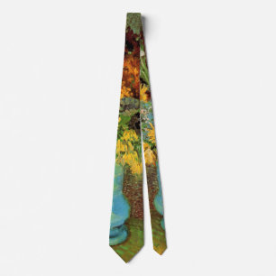 Vase with Daisies and Anemones by Vincent van Gogh Tie