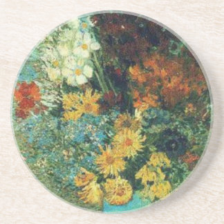 Vase with Daisies and Anemones Coaster