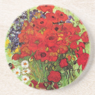 Vase with Daisies and Poppies, Van Gogh Coaster