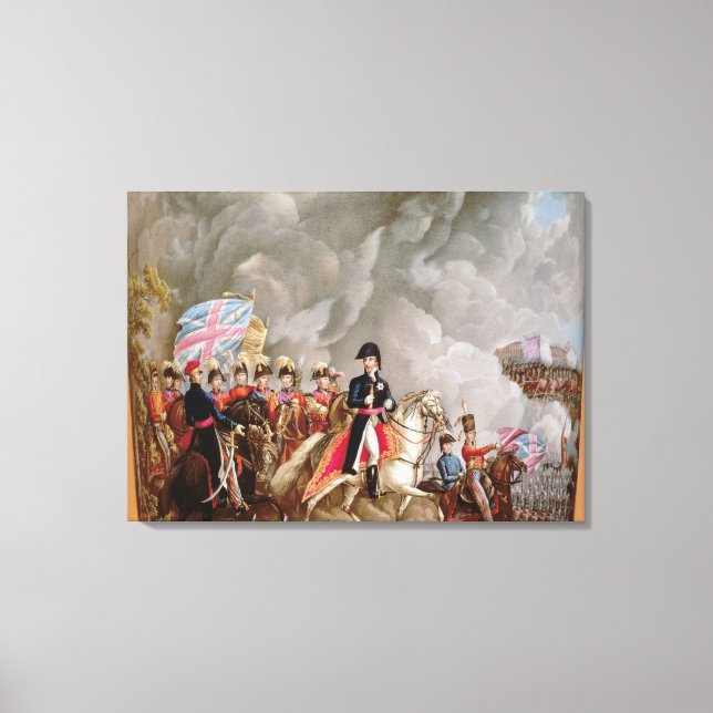 Vase with depiction of Wellington Canvas Print (Front)