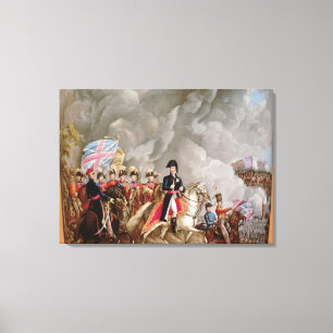 Vase with depiction of Wellington Canvas Print