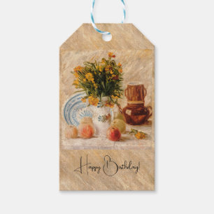 Vase with Flowers, Coffeepot and Fruit, van Gogh  Gift Tags