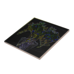 Vase with freesia tile