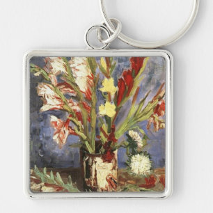 Vase with Gladioli 1886, Vincent van Gogh Keychain