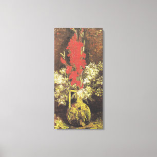 Vase with Gladioli and Carnations by Von Gogh Canvas Print