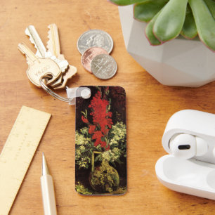 Vase with Gladioli, Carnations by Vincent van Gogh Keychain