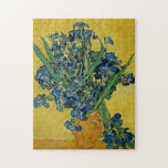 Vase with Irises by Van Gogh Jigsaw Puzzle<br><div class="desc">This painting is “Vase with Irises” done in 1890 by Dutch post-impressionist artist Vincent Willem van Gogh (1853-1890).</div>