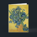 Vase with Irises by Van Gogh - Still Life Card<br><div class="desc">Vincent van Gogh's art - Paintings of floral and nature - Post-impressionist landscape artworks - Vase with Irises</div>