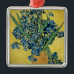Vase with Irises by Van Gogh - Still Life Metal Ornament<br><div class="desc">Vincent van Gogh's art - Paintings of floral and nature - Post-impressionist landscape artworks - Vase with Irises</div>