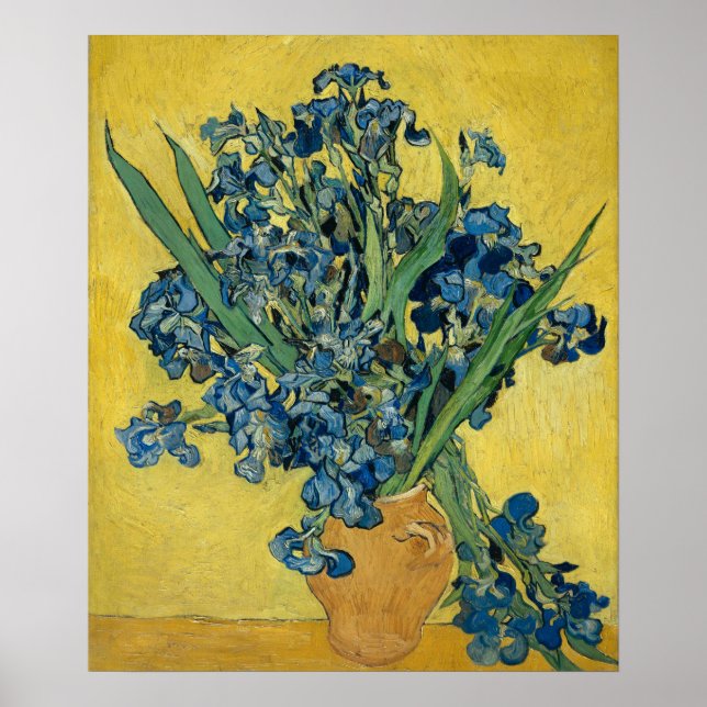 Vase with Irises by Van Gogh - Still Life Poster (Front)
