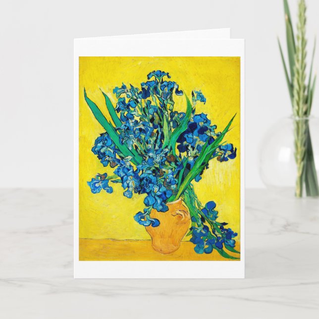 Vase with Irises, Van Gogh Card (Front)
