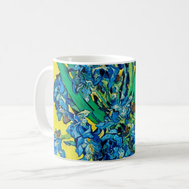 Vase with Irises, Van Gogh Coffee Mug (Front Left)