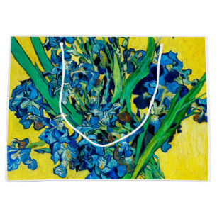 Vase with Irises, Van Gogh Large Gift Bag