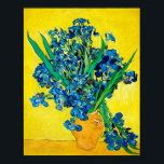 Vase with Irises, Van Gogh Poster<br><div class="desc">Vincent Willem van Gogh (30 March 1853 – 29 July 1890) was a Dutch post-impressionist painter who is among the most famous and influential figures in the history of Western art. In just over a decade, he created about 2, 100 artworks, including around 860 oil paintings, most of which date...</div>