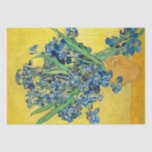 Vase with Irises , Vincent Van Gogh Decoupage Tissue Paper<br><div class="desc">Still Life: Vase with Irises Against a Yellow Background stands out as one of Vincent van Gogh's most well-known floral still life paintings. The one period in which Van Gogh produced very few still lifes was during his stay in Saint-Rémy. Perhaps this was because the surrounding landscape of Saint-Rémy was...</div>