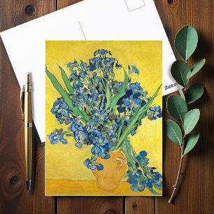 Vase with Irises , Vincent Van Gogh  Postcard