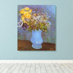 Vase with Lilacs and Daisies by Vincent van Gogh Canvas Print