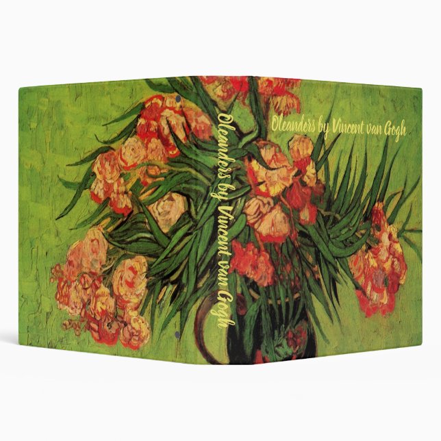 Vase with Oleanders and Books by Vincent van Gogh Binder (Background)