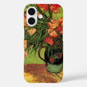 Vase with Oleanders and Books by Vincent van Gogh iPhone 16 Case