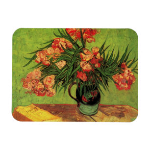 Vase with Oleanders and Books by Vincent van Gogh Magnet