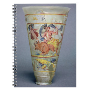 Vase with painted decoration depicting Europa and Notebook