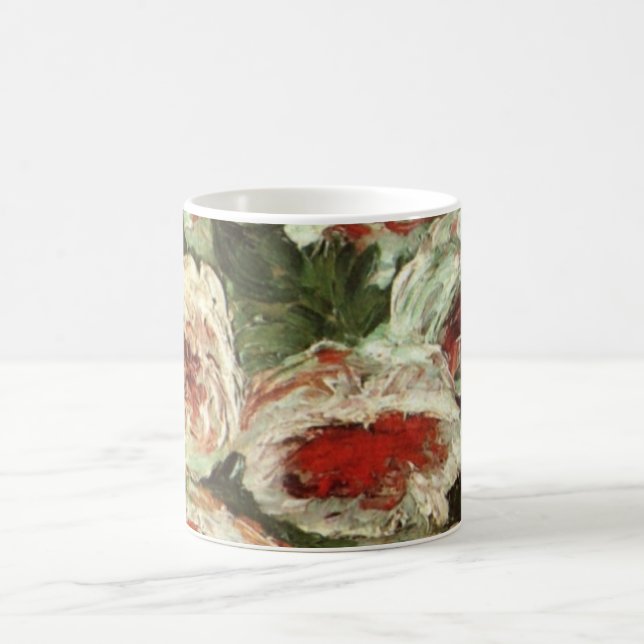 Vase with Peonies by Vincent van Gogh Coffee Mug (Center)