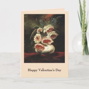 Vase with Peonies by Vincent van Gogh Holiday Card