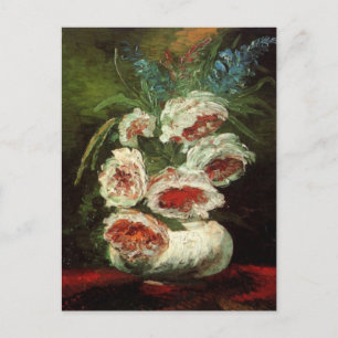 Vase with Peonies by Vincent van Gogh Postcard
