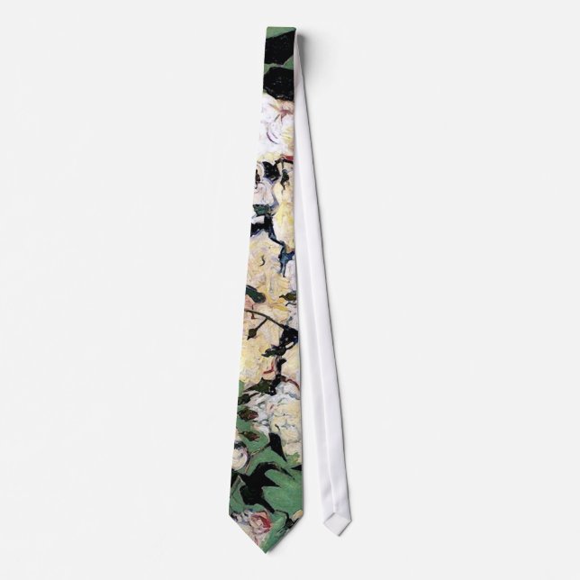 Vase with Pink Roses (F682) Van Gogh Fine Art Tie (Front)