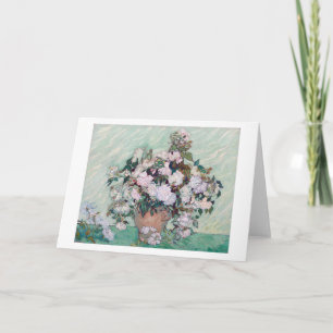Vase with Pink Roses, Van Gogh Card