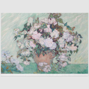 Vase with Pink Roses, Van Gogh Tissue Paper