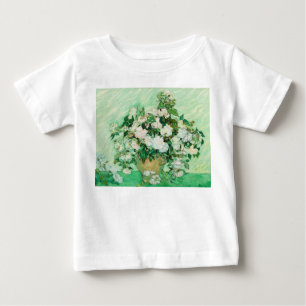 Vase with Pink Roses, Vincent Van Gogh Baby T-Shirt