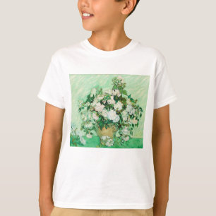 Vase with Pink Roses, Vincent Van Gogh T-Shirt