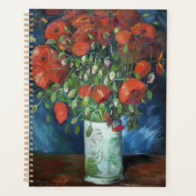 Vase with Poppies 1886 by Vincent van Gogh (Devant)