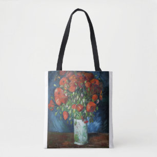 Vase with Poppies 1886 by Vincent van Gogh Tote Bag