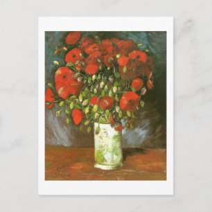 Vase With Red Poppies (F279)Van Gogh Fine Art Postcard