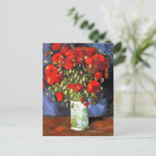 Vase with Red Poppies painting by Van Gogh Postcard