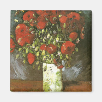 Vase with Red Poppies Van Gogh Fine Art Magnet