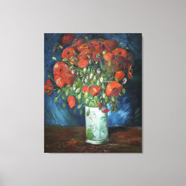 Vase with Red Poppies Vincent van Gogh  Canvas Print (Front)