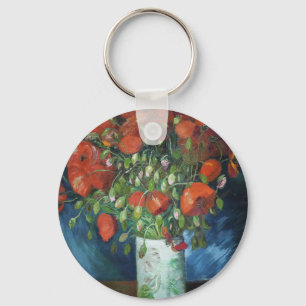 Vase with Red Poppies Vincent van Gogh Keychain