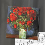 Vase with Red Poppies | Vincent van Gogh Magnet<br><div class="desc">Vase with Red Poppies by Vincent van Gogh is a captivating still-life painting that highlights the artist’s vibrant use of colour and expressive brushwork. The painting features a simple earthen vase filled with bold, crimson poppies, set against a textured, muted background. The contrast between the vivid flowers and the subdued...</div>