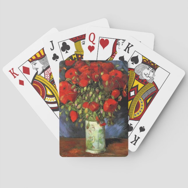 Vase with Red Poppies | Vincent van Gogh Playing Cards (Back)