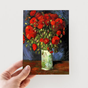Vase with Red Poppies   Vincent Van Gogh Postcard
