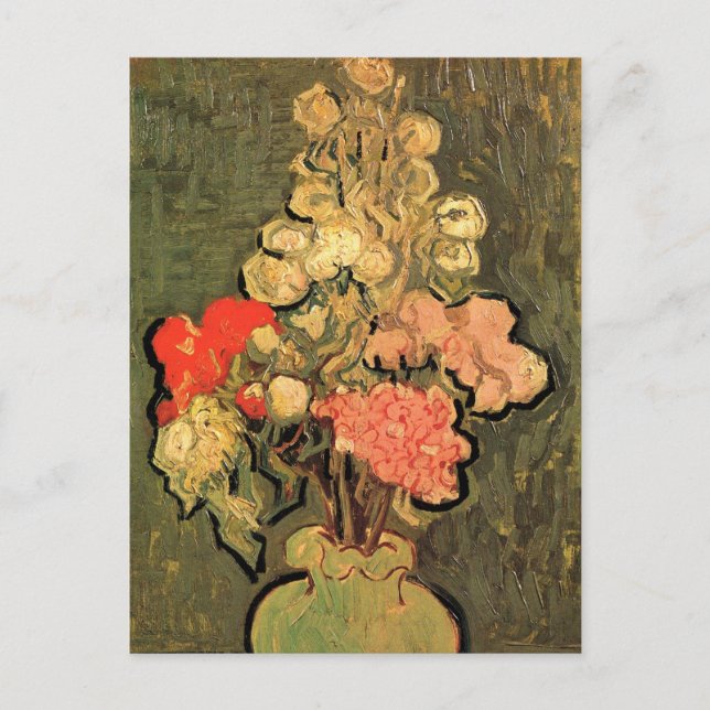 Vase with Rose Mallows by Vincent van Gogh Postcard (Front)